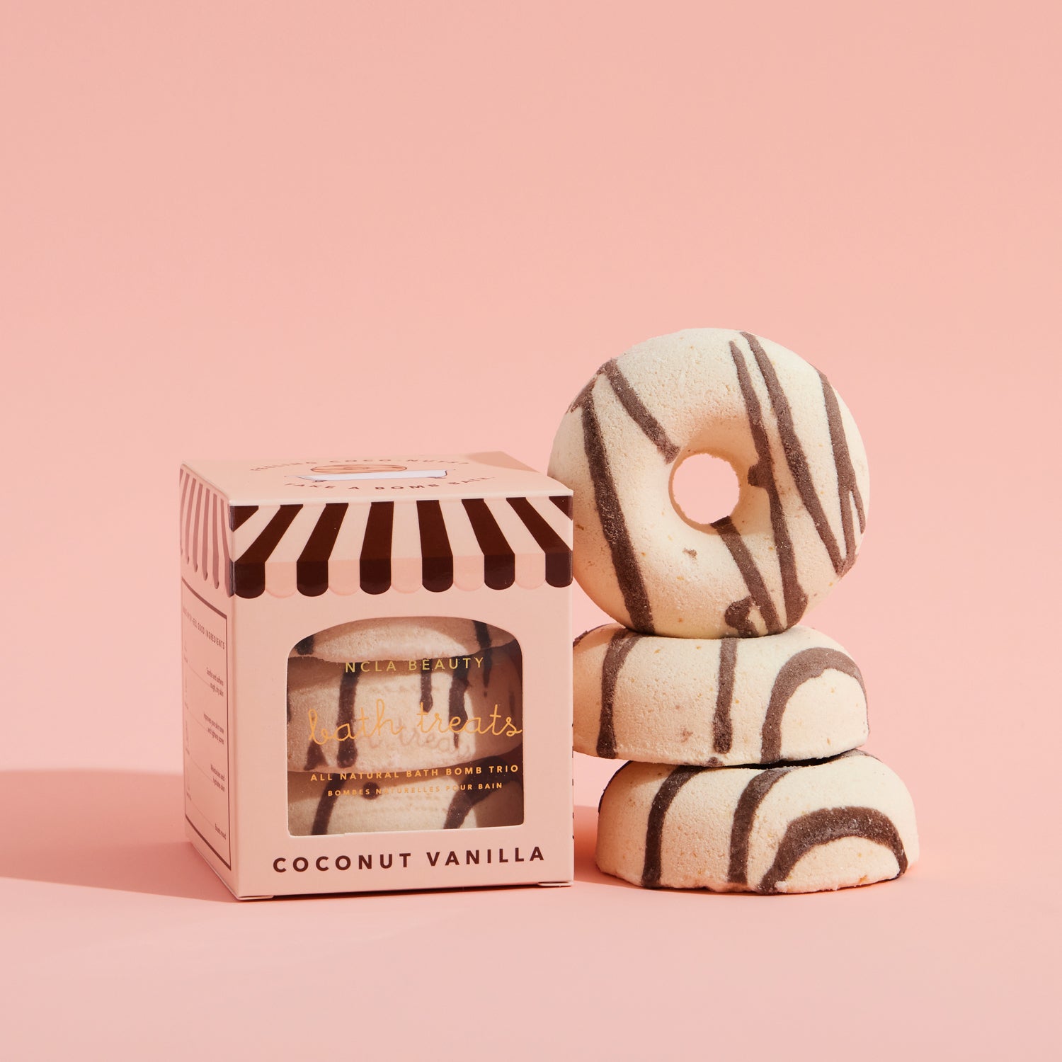 Coconut Vanilla Bath Treats (3 pc bath bomb set) – NCLA Beauty