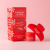 Peppermint Swirl Lip Mask + Hair Clip Holiday Gift Set