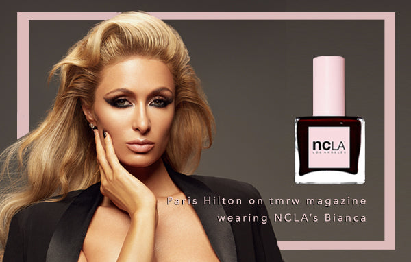 Paris Hilton wears NCLA Nail Lacquer in Bianca!
