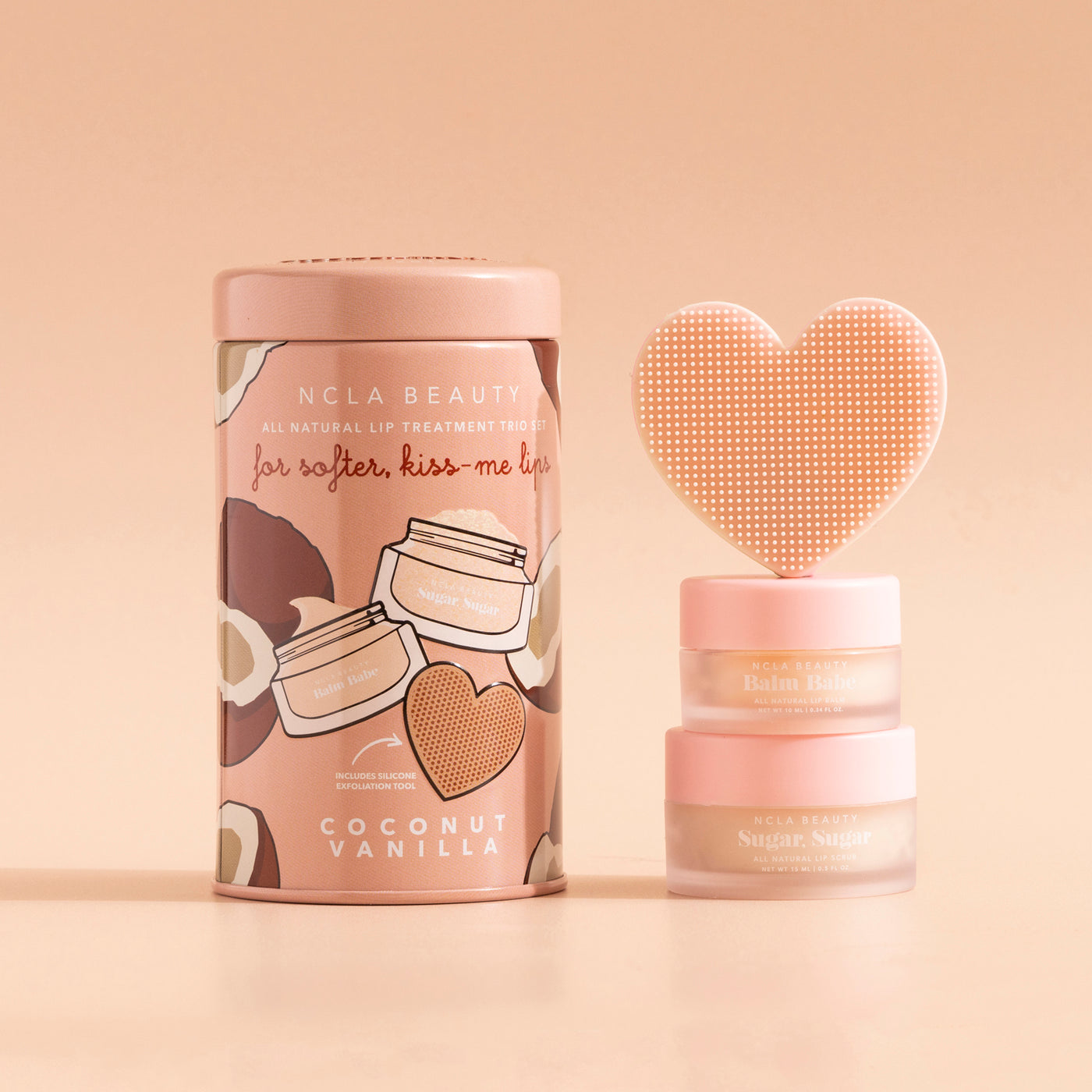 Coconut Vanilla Lip Care Duo + Lip Scrubber – NCLA Beauty