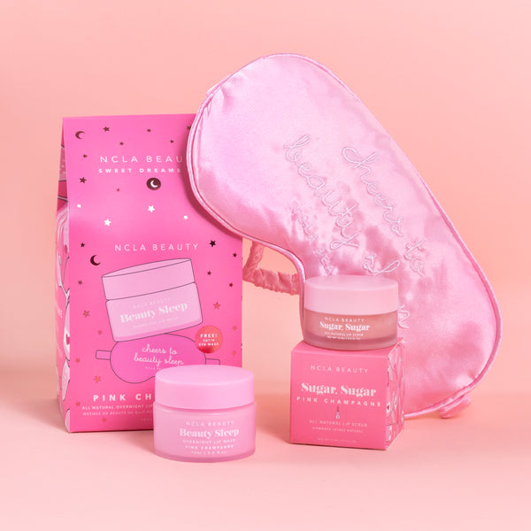 Pink Champagne Lip Mask + Lip Scrub Set