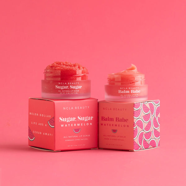 Watermelon Lip Scrub + Lip Balm Duo