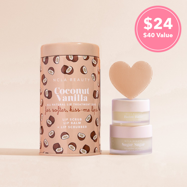 Coconut Vanilla Lip Care Duo + Lip Scrubber